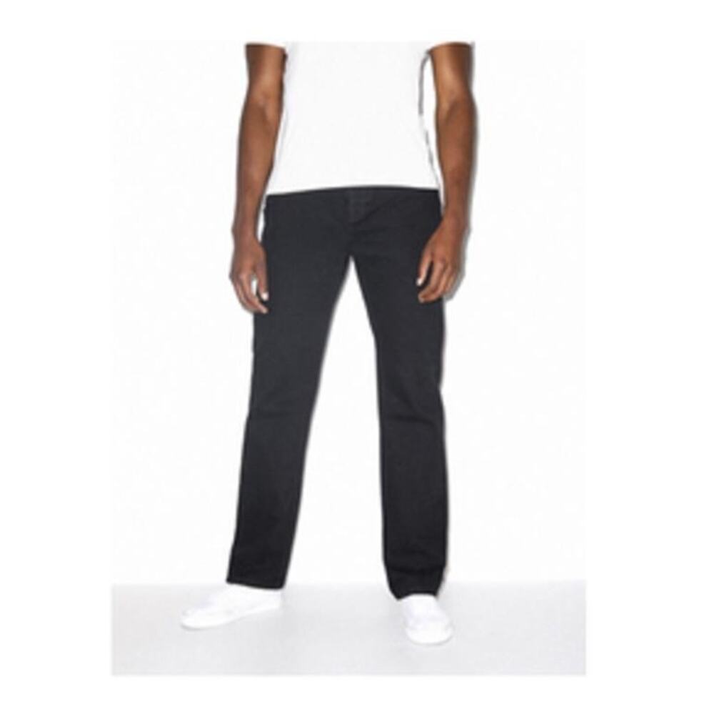 American Apparel Mens Jeans Straight Button Fly Sz. 28x32 Black NWT